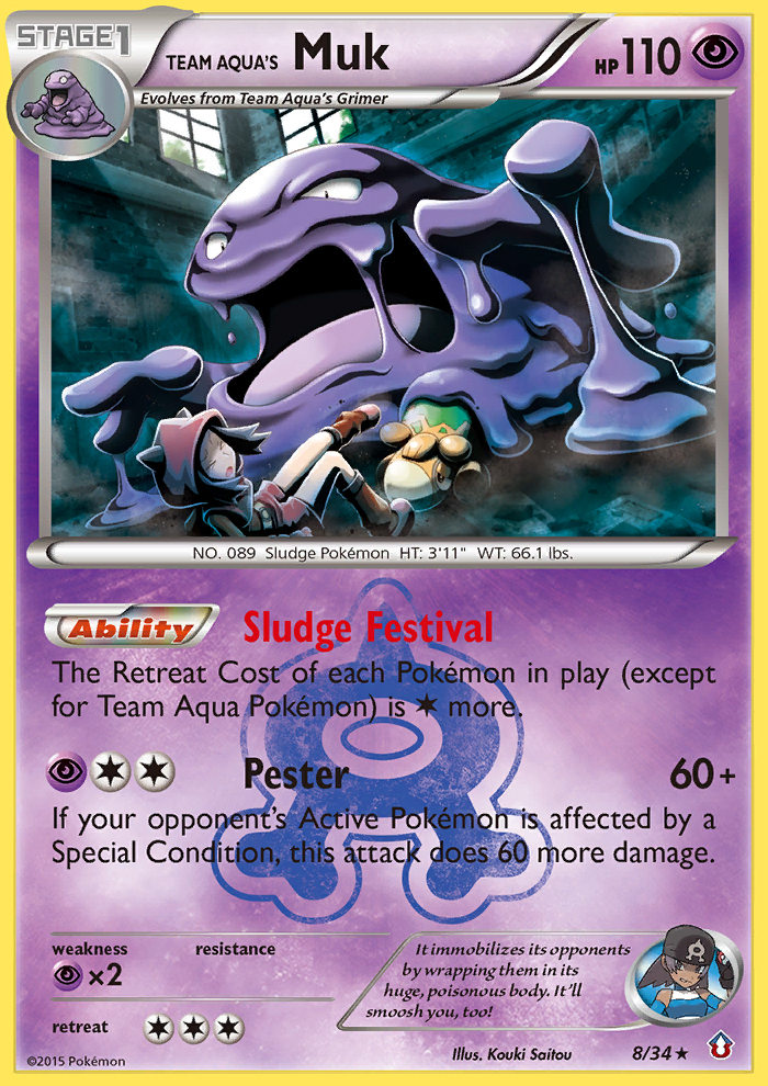 Team Aqua's Muk (8/34) [XY: Double Crisis] | Gear Gaming Fayetteville