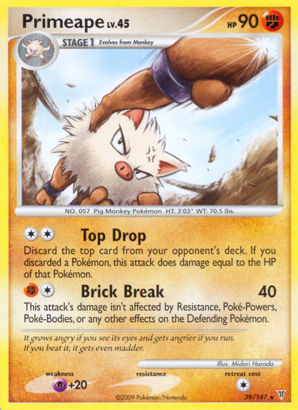 Primeape (39/147) [Platinum: Supreme Victors] | Gear Gaming Fayetteville