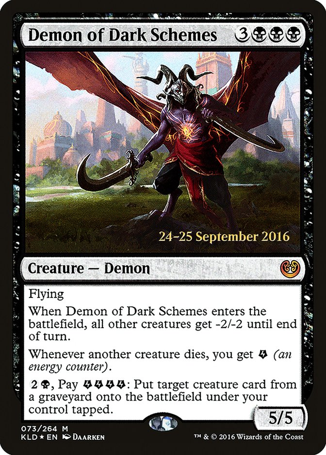 Demon of Dark Schemes [Kaladesh Prerelease Promos] | Gear Gaming Fayetteville