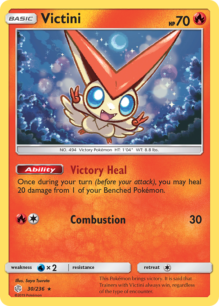 Victini (30/236) [Sun & Moon: Cosmic Eclipse] | Gear Gaming Fayetteville