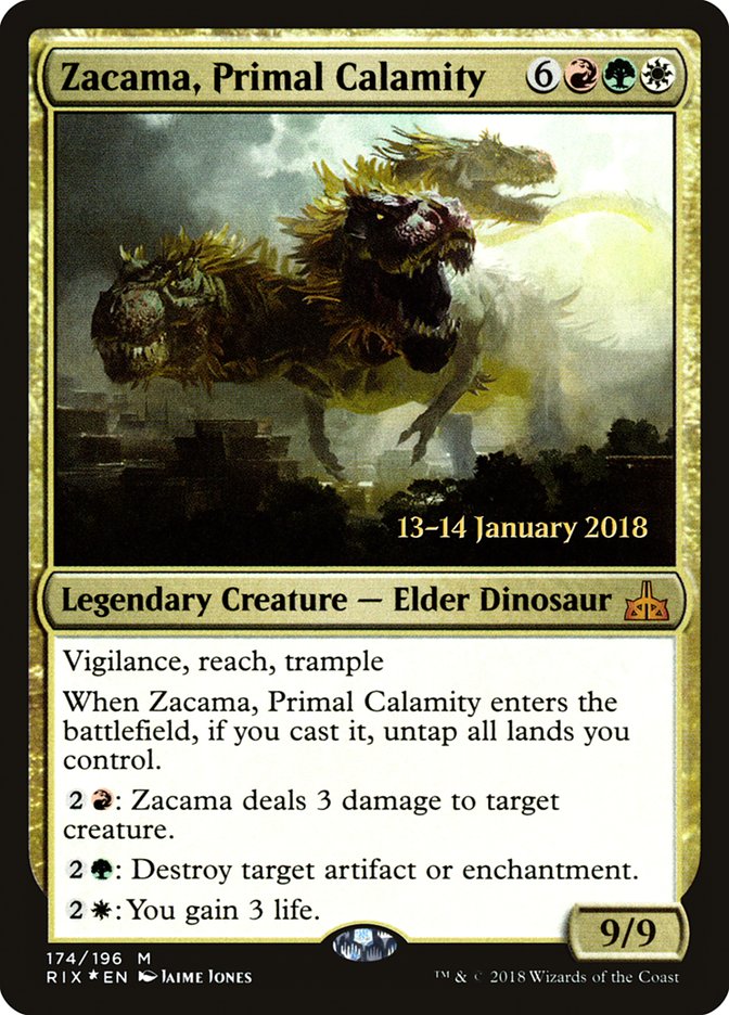 Zacama, Primal Calamity [Rivals of Ixalan Prerelease Promos] | Gear Gaming Fayetteville