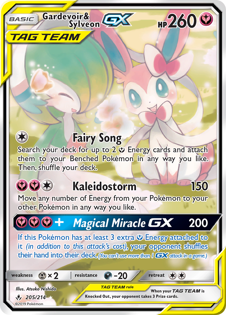 Gardevoir & Sylveon GX (205/214) [Sun & Moon: Unbroken Bonds] | Gear Gaming Fayetteville