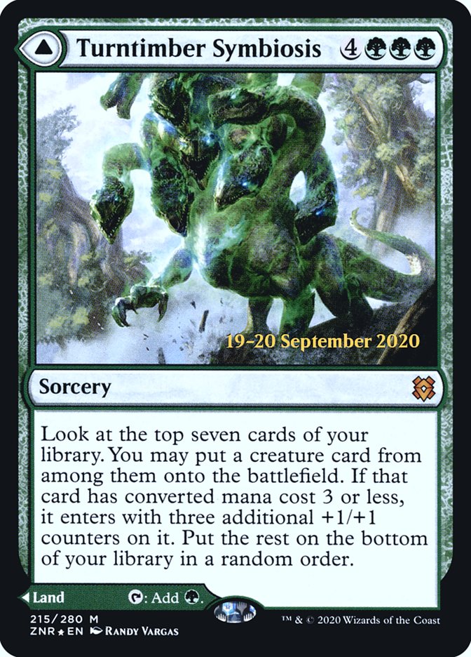 Turntimber Symbiosis // Turntimber, Serpentine Wood [Zendikar Rising Prerelease Promos] | Gear Gaming Fayetteville