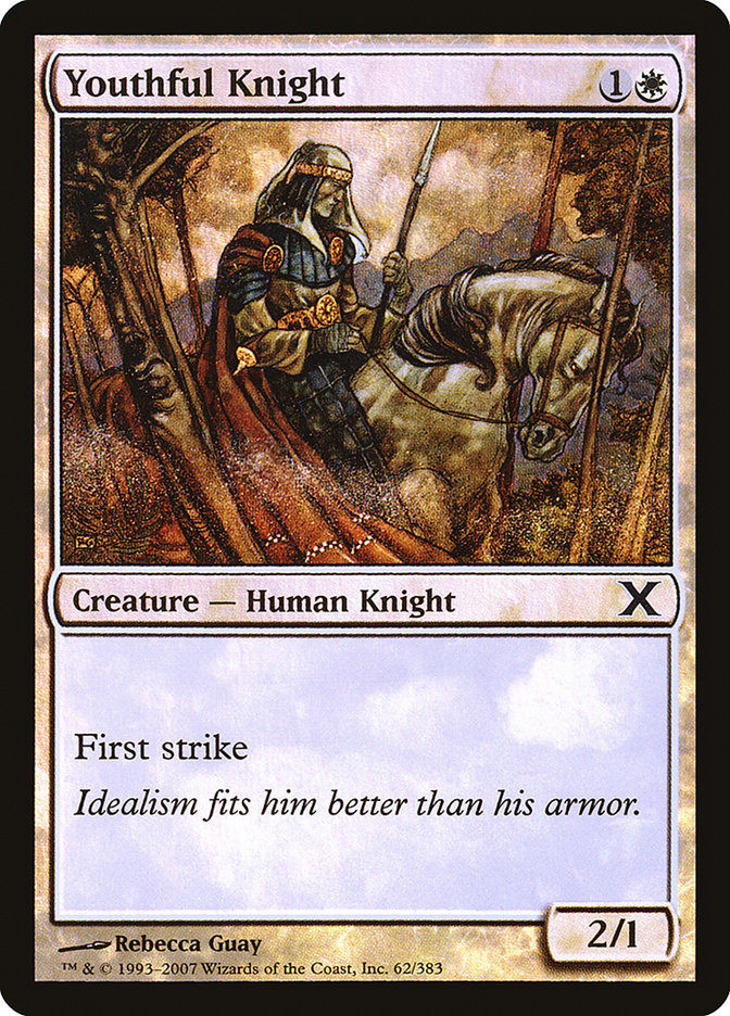 Youthful Knight (Premium Foil) [Tenth Edition] | Gear Gaming Fayetteville