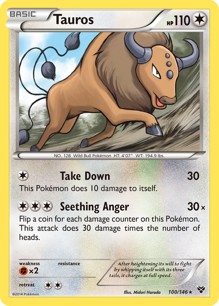 Tauros (100/146) [XY: Base Set] | Gear Gaming Fayetteville