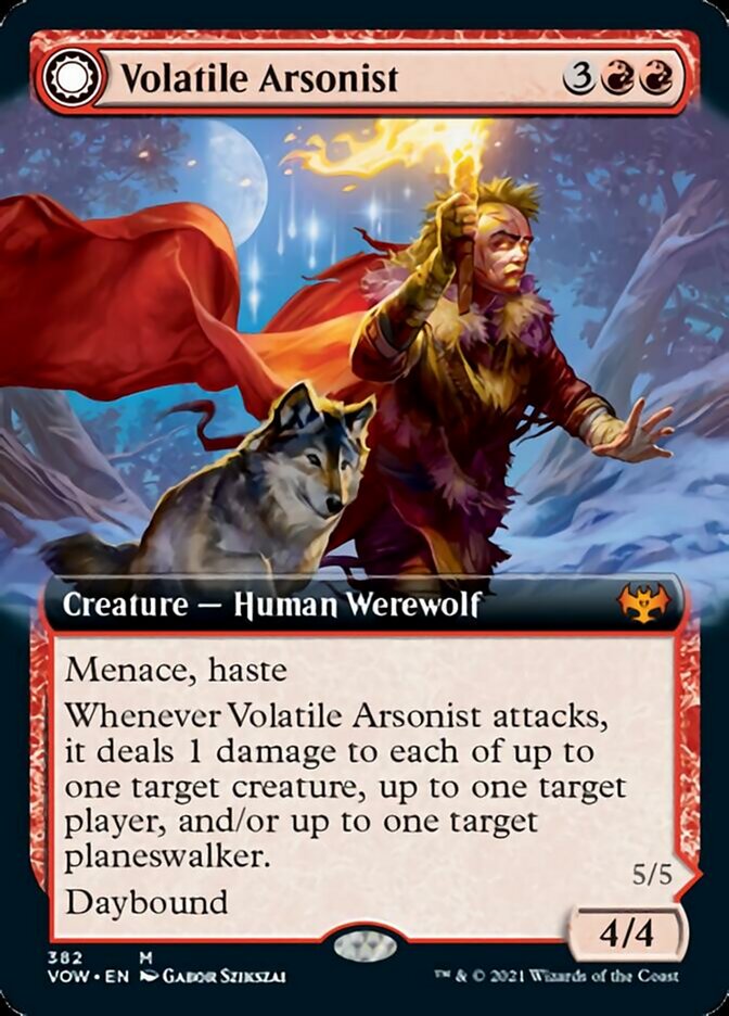 Volatile Arsonist // Dire-Strain Anarchist (Extended Art) [Innistrad: Crimson Vow] | Gear Gaming Fayetteville