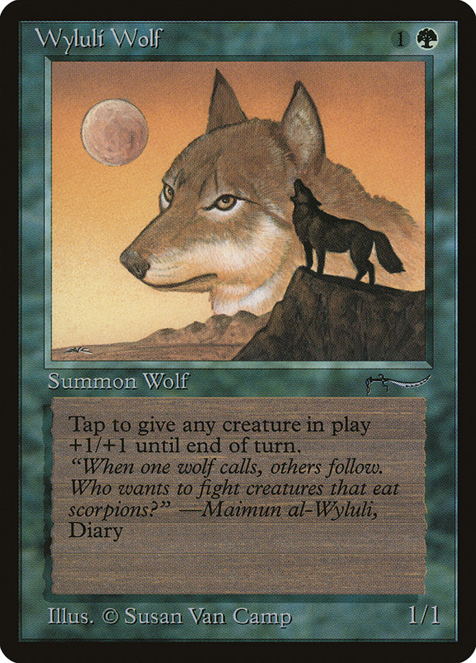 Wyluli Wolf (Dark Mana Cost) [Arabian Nights] | Gear Gaming Fayetteville