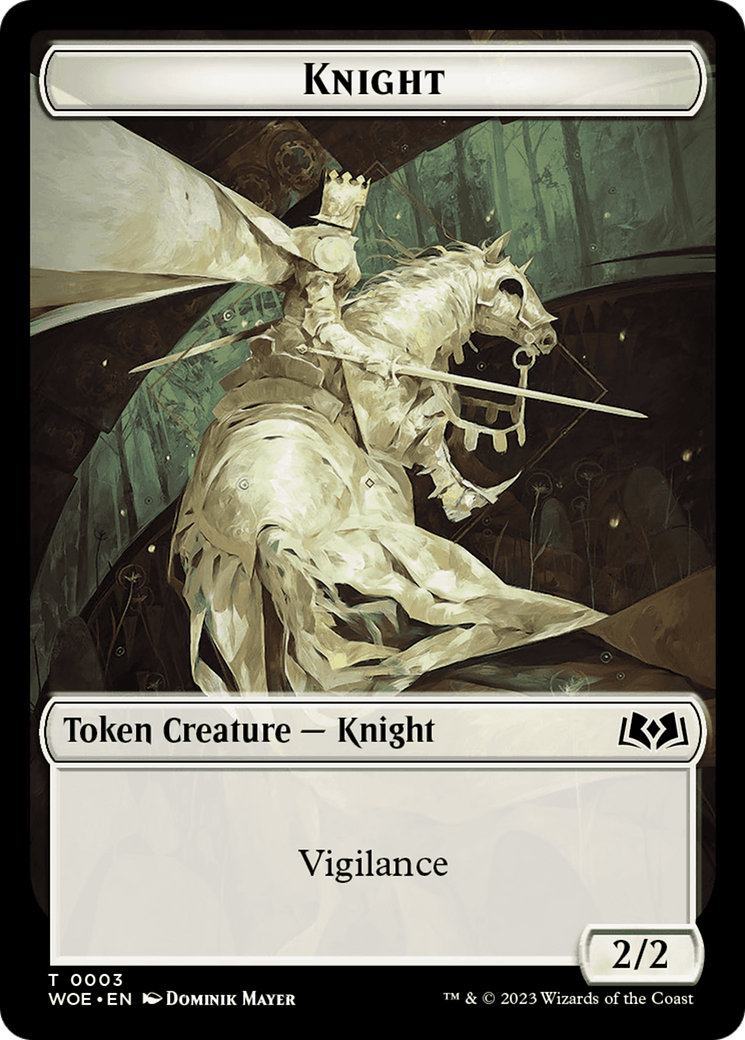 Knight // Food (0010) Double-Sided Token [Wilds of Eldraine Tokens] | Gear Gaming Fayetteville