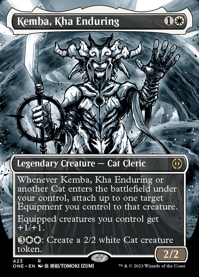 Kemba, Kha Enduring (Borderless Manga Step-and-Compleat Foil) [Phyrexia: All Will Be One] | Gear Gaming Fayetteville