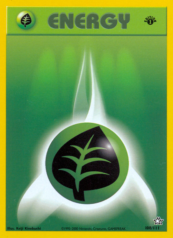 Grass Energy (108/111) [Neo Genesis 1st Edition] | Gear Gaming Fayetteville