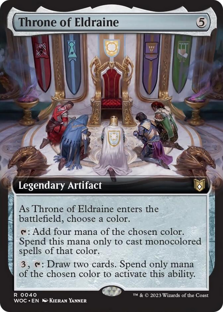 Throne of Eldraine (Extended Art) [Wilds of Eldraine Commander] | Gear Gaming Fayetteville