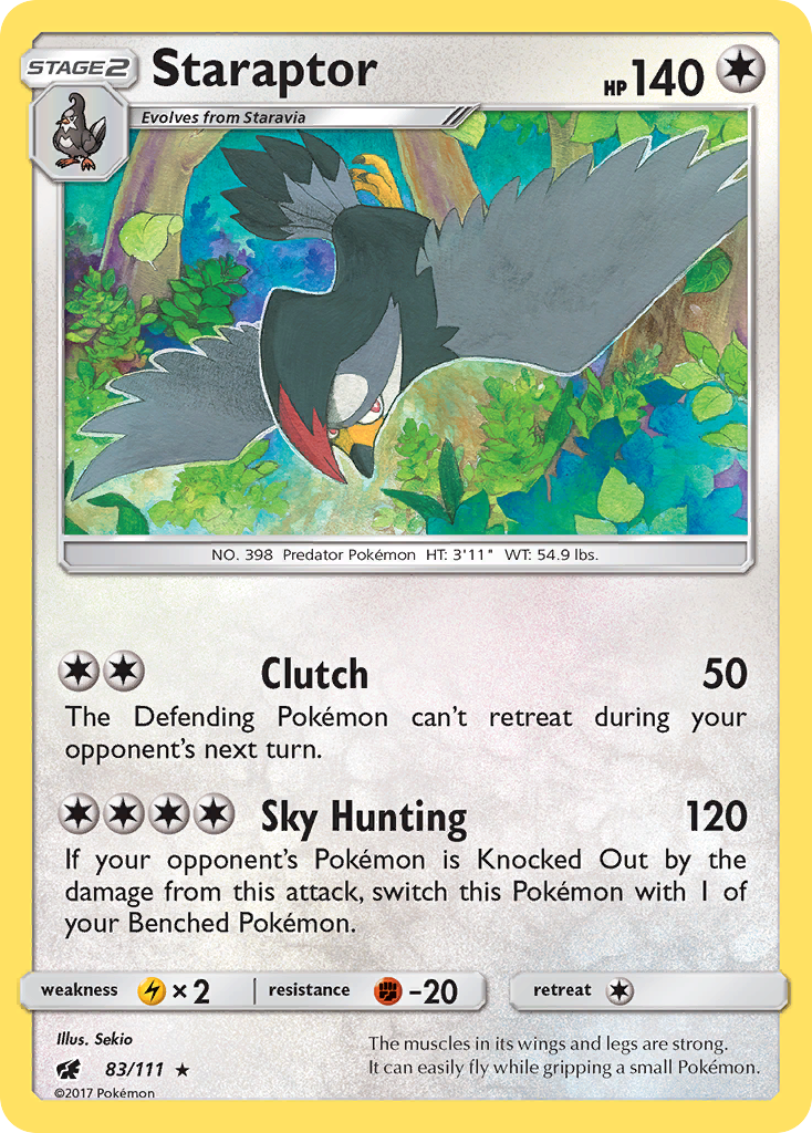 Staraptor (83/111) [Sun & Moon: Crimson Invasion] | Gear Gaming Fayetteville