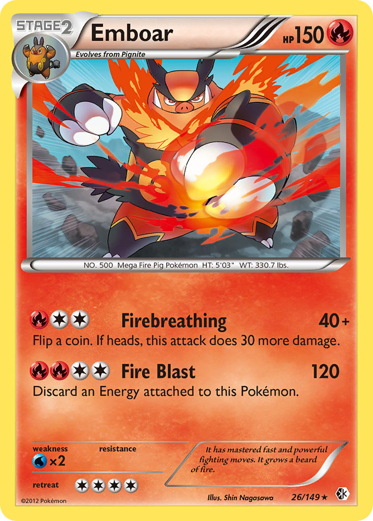 Emboar (26/149) [Black & White: Boundaries Crossed] | Gear Gaming Fayetteville