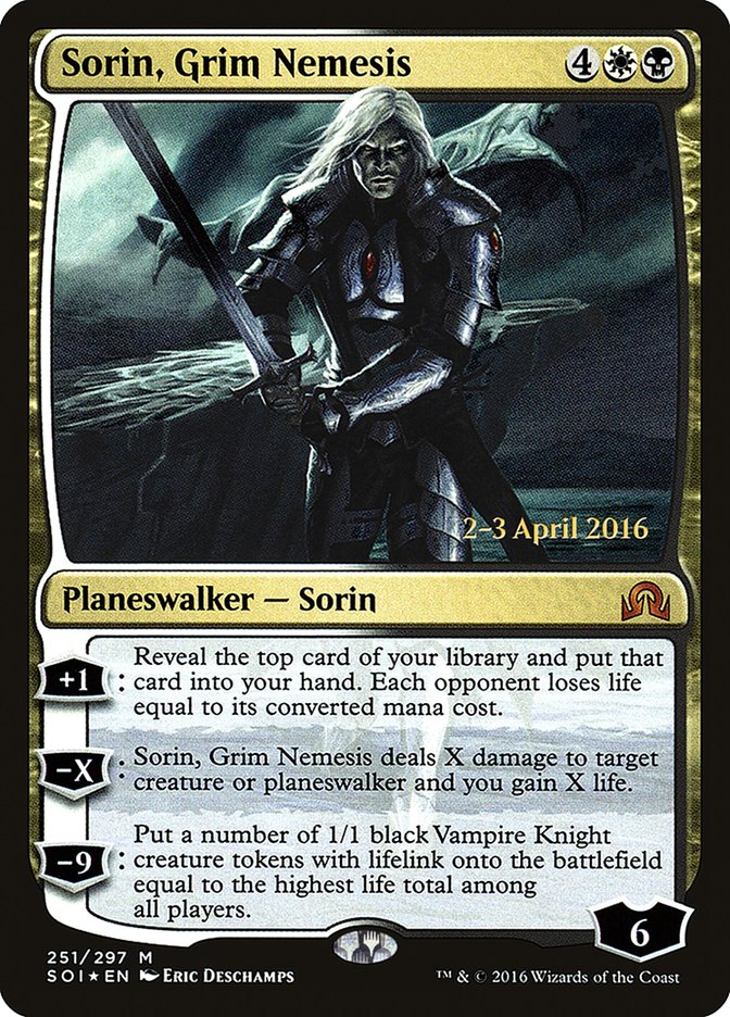 Sorin, Grim Nemesis [Shadows over Innistrad Prerelease Promos] | Gear Gaming Fayetteville