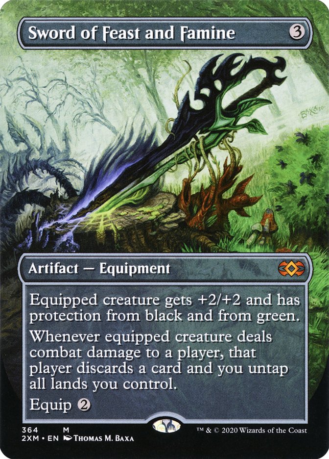Sword of Feast and Famine (Toppers) [Double Masters] | Gear Gaming Fayetteville