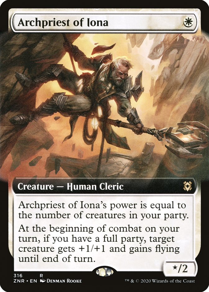 Archpriest of Iona (Extended Art) [Zendikar Rising] | Gear Gaming Fayetteville