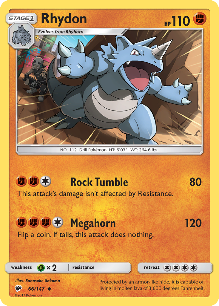 Rhydon (66/147) [Sun & Moon: Burning Shadows] | Gear Gaming Fayetteville