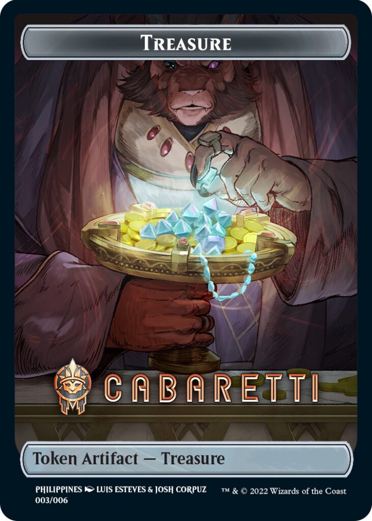 Treasure Token (Cabaretti) (Southeast Asia Artists) [Streets of New Capenna Tokens] | Gear Gaming Fayetteville