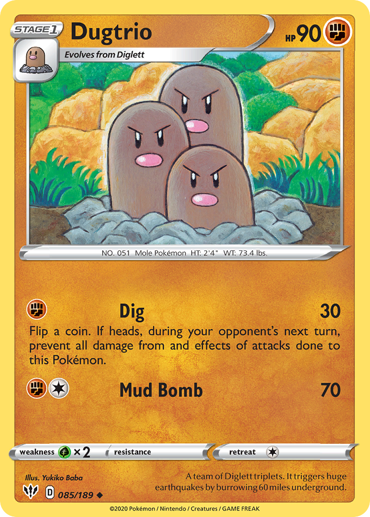 Dugtrio (085/189) [Sword & Shield: Darkness Ablaze] | Gear Gaming Fayetteville