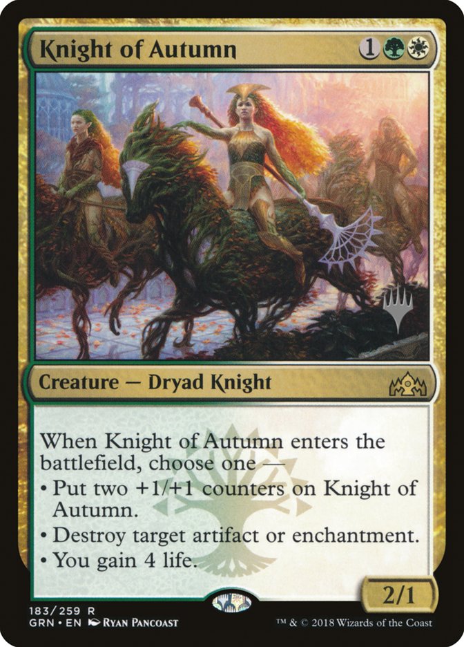 Knight of Autumn (Promo Pack) [Guilds of Ravnica Promos] | Gear Gaming Fayetteville