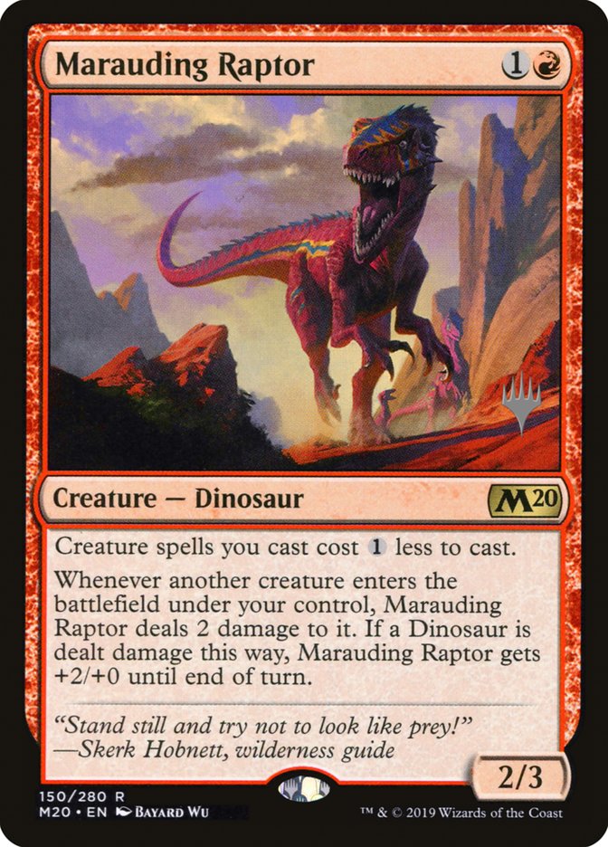 Marauding Raptor (Promo Pack) [Core Set 2020 Promos] | Gear Gaming Fayetteville