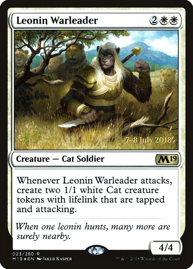 Leonin Warleader [Core Set 2019 Prerelease Promos] | Gear Gaming Fayetteville