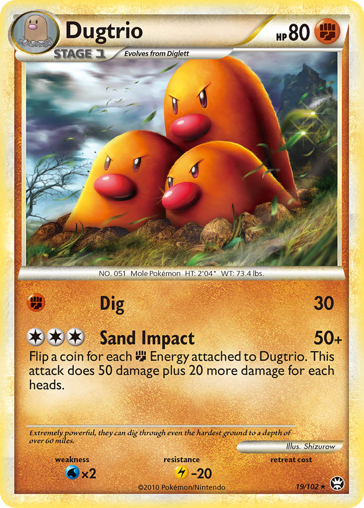 Dugtrio (19/102) [HeartGold & SoulSilver: Triumphant] | Gear Gaming Fayetteville