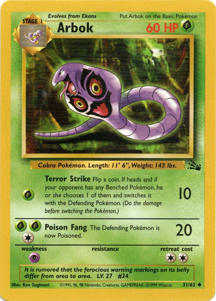 Arbok (31/62) [Fossil Unlimited] | Gear Gaming Fayetteville