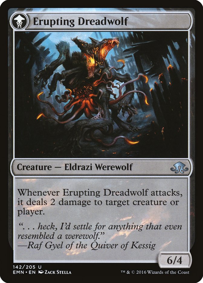 Smoldering Werewolf // Erupting Dreadwolf [Eldritch Moon] | Gear Gaming Fayetteville