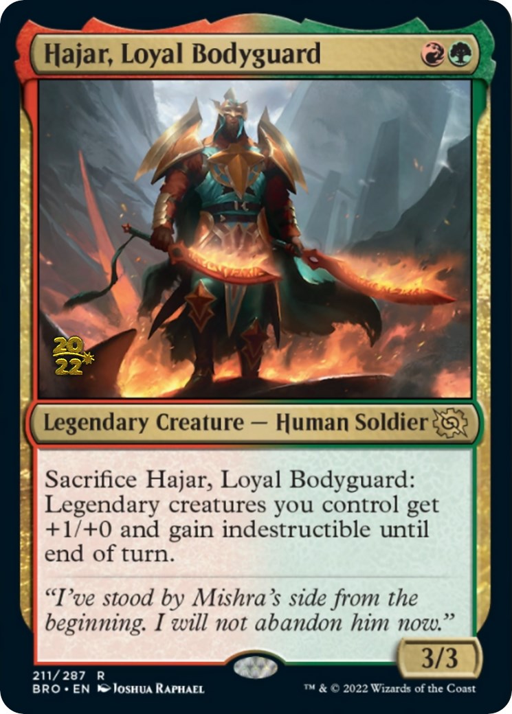 Hajar, Loyal Bodyguard [The Brothers' War Prerelease Promos] | Gear Gaming Fayetteville