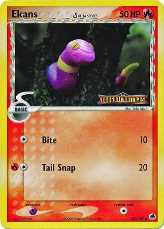 Ekans (47/101) (Delta Species) (Stamped) [EX: Dragon Frontiers] | Gear Gaming Fayetteville