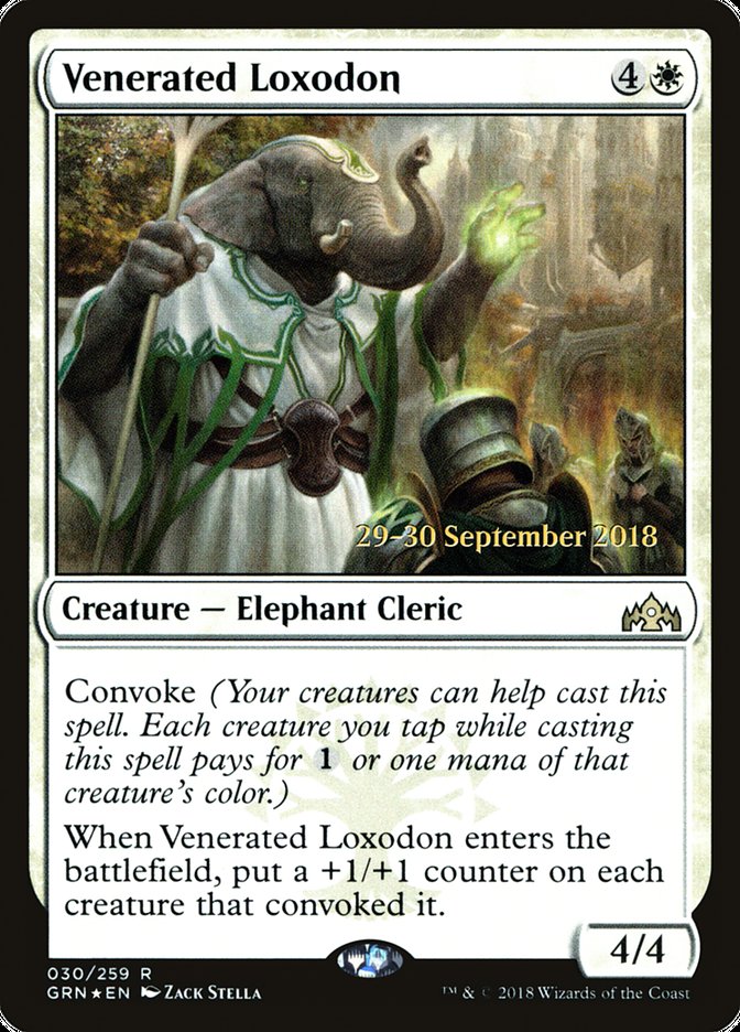 Venerated Loxodon [Guilds of Ravnica Prerelease Promos] | Gear Gaming Fayetteville