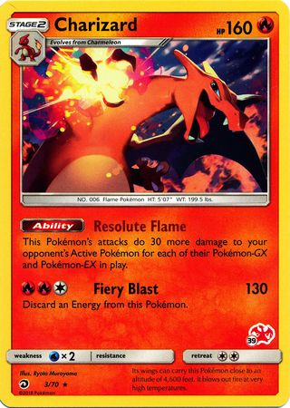 Charizard (3/70) (Charizard Stamp #39) [Battle Academy 2020] | Gear Gaming Fayetteville