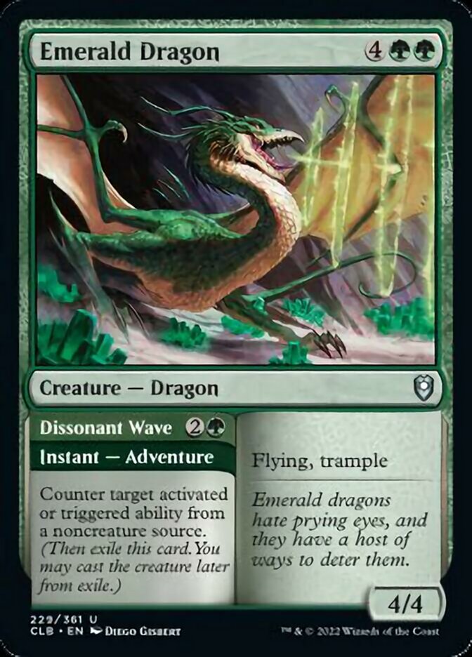 Emerald Dragon // Dissonant Wave [Commander Legends: Battle for Baldur's Gate] | Gear Gaming Fayetteville