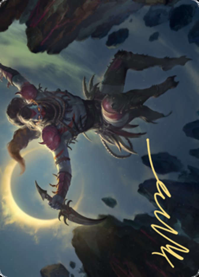 Nighthawk Scavenger Art Card (Gold-Stamped Signature) [Zendikar Rising Art Series] | Gear Gaming Fayetteville