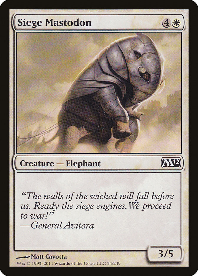 Siege Mastodon [Magic 2012] | Gear Gaming Fayetteville