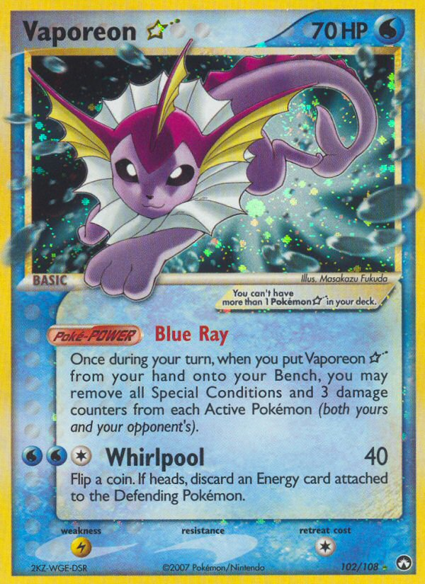 Vaporeon Star (102/108) [EX: Power Keepers] | Gear Gaming Fayetteville