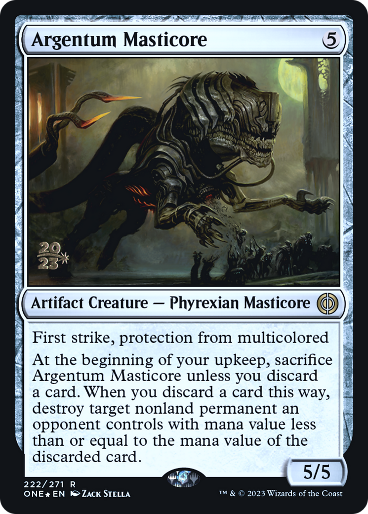 Argentum Masticore [Phyrexia: All Will Be One Prerelease Promos] | Gear Gaming Fayetteville