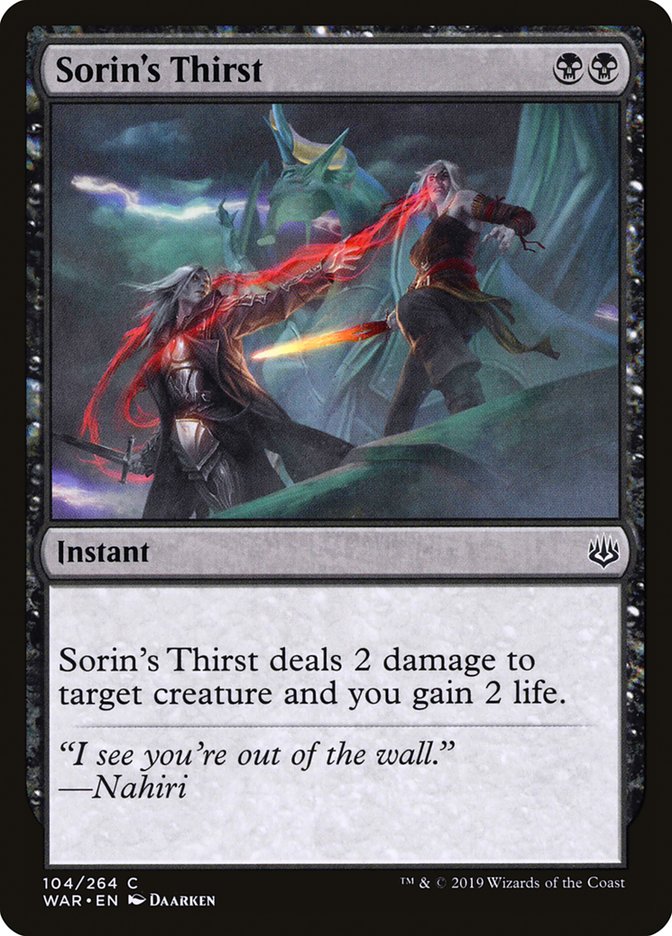 Sorin's Thirst [War of the Spark] | Gear Gaming Fayetteville