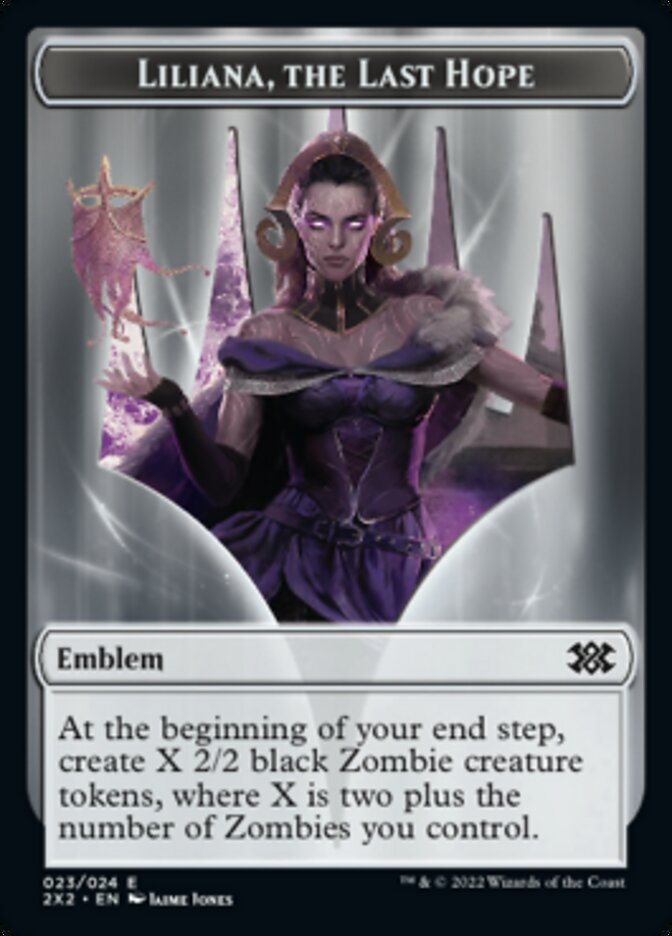 Liliana, the Last Hope Emblem // Spirit (002) Double-Sided Token [Double Masters 2022 Tokens] | Gear Gaming Fayetteville