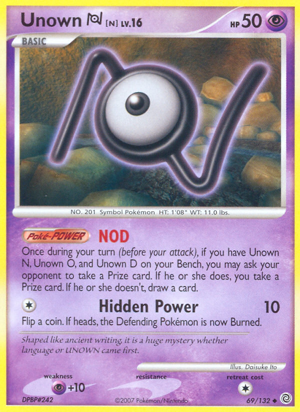 Unown N (69/132) [Diamond & Pearl: Secret Wonders] | Gear Gaming Fayetteville