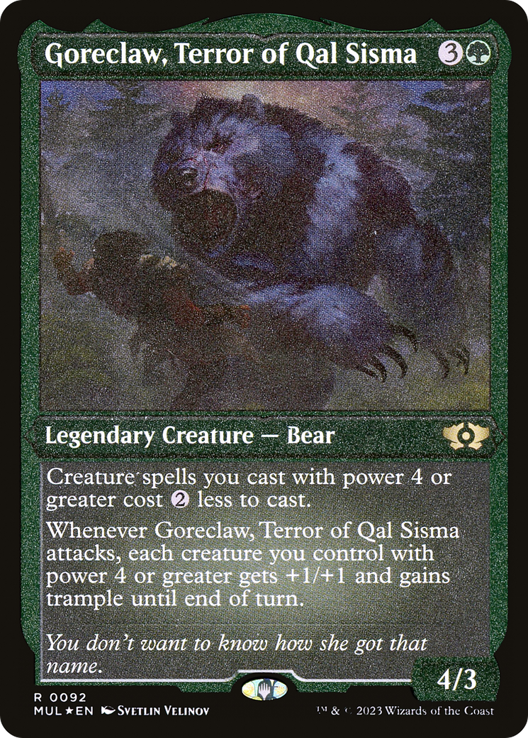 Goreclaw, Terror of Qal Sisma (Foil Etched) [Multiverse Legends] | Gear Gaming Fayetteville