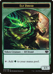 Elf Druid // Beast (020/036) Double-Sided Token [Commander 2014 Tokens] | Gear Gaming Fayetteville