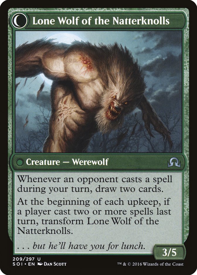 Hermit of the Natterknolls // Lone Wolf of the Natterknolls [Shadows over Innistrad] | Gear Gaming Fayetteville