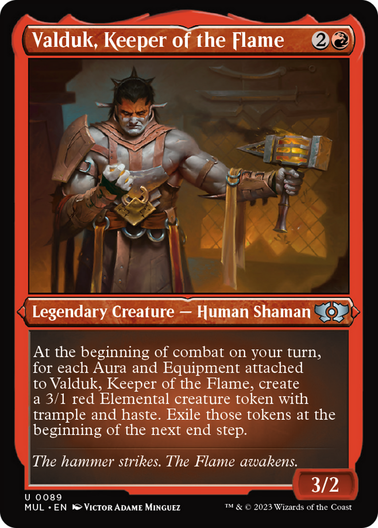 Valduk, Keeper of the Flame (Foil Etched) [Multiverse Legends] | Gear Gaming Fayetteville