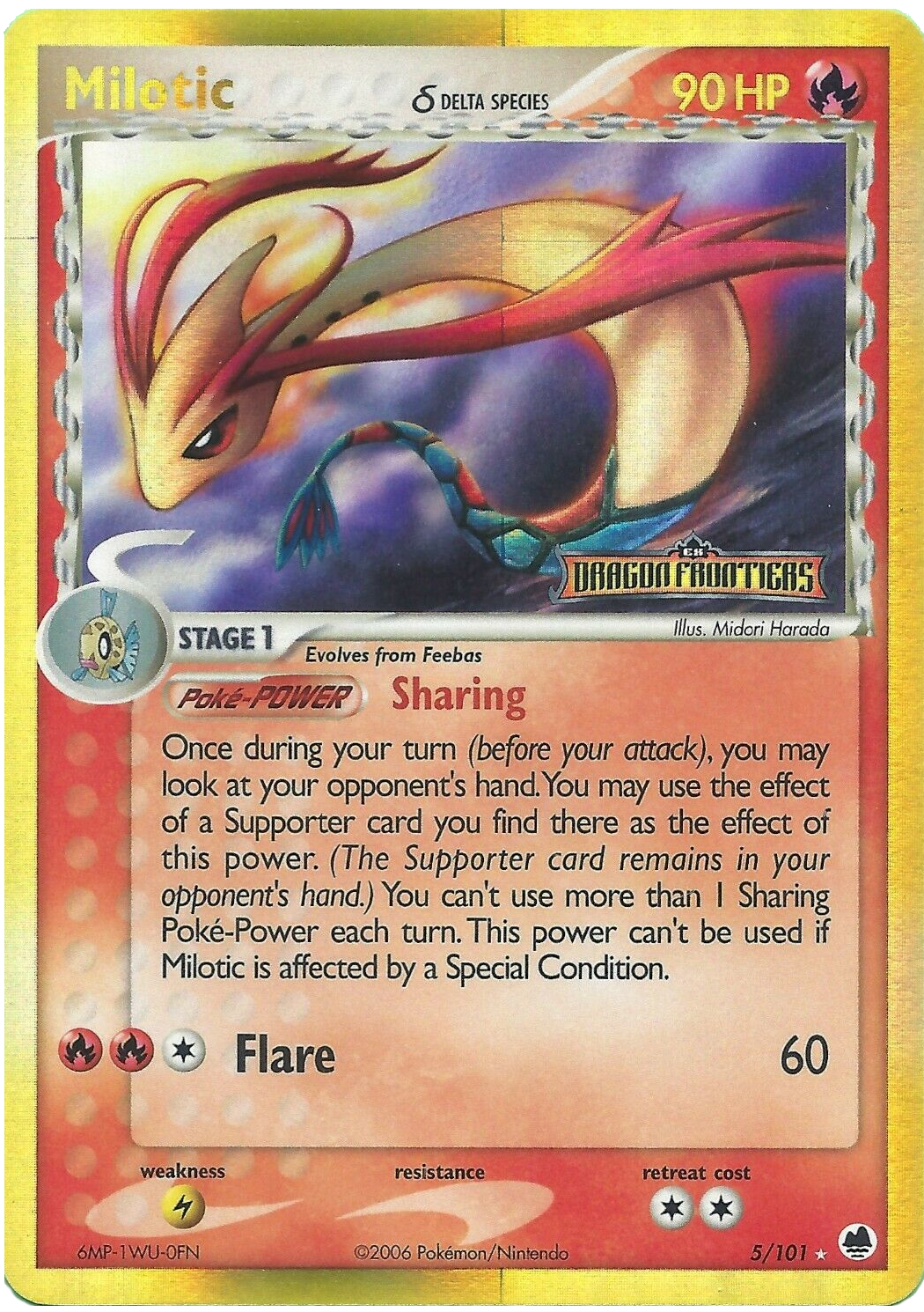 Milotic (5/101) (Delta Species) (Stamped) [EX: Dragon Frontiers] | Gear Gaming Fayetteville