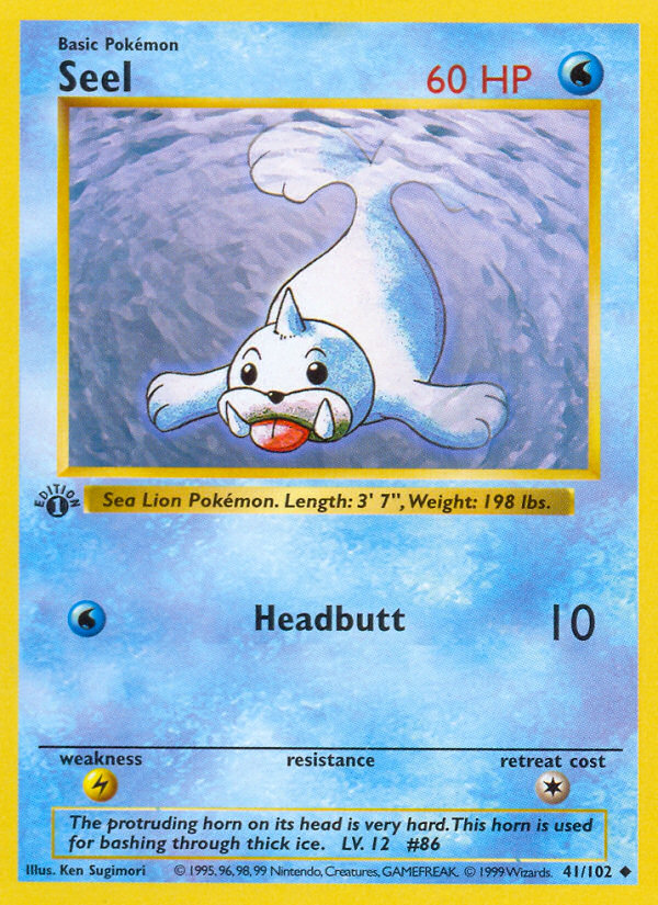 Seel (41/102) (Shadowless) [Base Set 1st Edition] | Gear Gaming Fayetteville