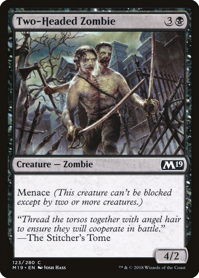 Two-Headed Zombie [Core Set 2019] | Gear Gaming Fayetteville