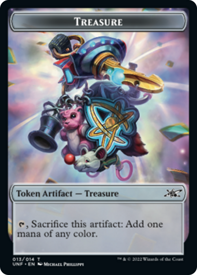 Squirrel // Treasure (013) Double-Sided Token [Unfinity Tokens] | Gear Gaming Fayetteville