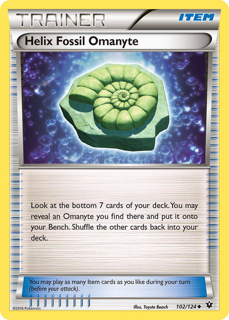 Helix Fossil Omanyte (102/124) [XY: Fates Collide] | Gear Gaming Fayetteville